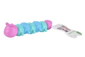 Игрушка WOGY Green/Blue/Pink д/собак Гусеница 17х4.5х4см арт.10922-2874 Код268564