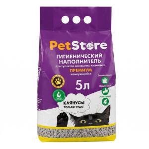 Наполнитель PET STORE (Пет Стор), глиняный комкующийся, 5л