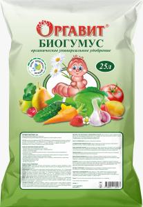 Удобрение Биогумус 25л Оргавит 1/56 МБС