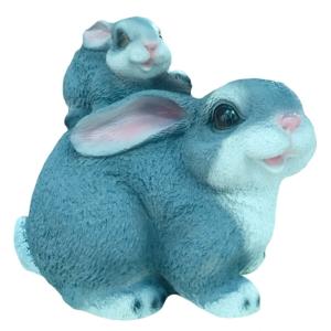 Заяц с зайчонком L21,5 W13 H18 см