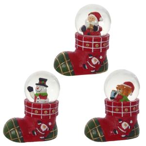 Фигурка декоративная в стекл. шаре Новогодняя, L8 W5 H8 см