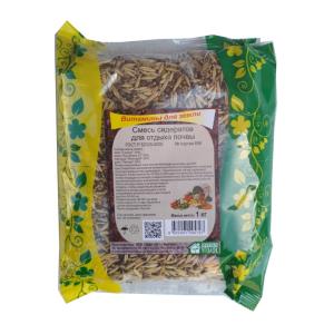 Смесь сидератов для отдыха почвы (овес, вика, горчица, рапс) 1кг (Зеленый уголок)
