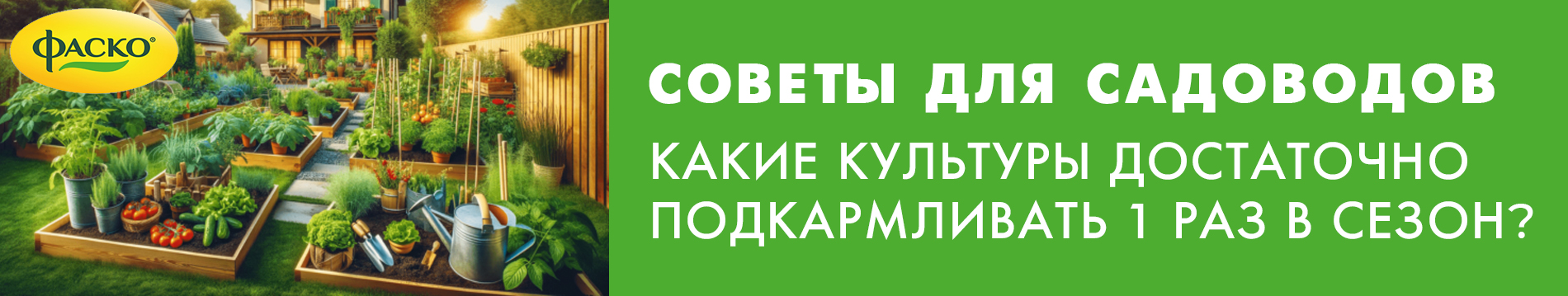 Какие культуры достаточно подкармливать 1 раз в сезон