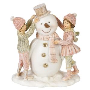 Фигурка декоративная Снеговик и дети