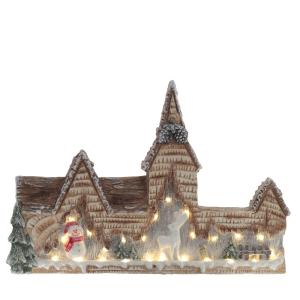Фигурка декоративная Домик с подсветкой, L60 W9 H40 см (3хАА, не прилаг.)