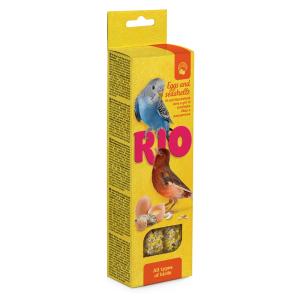 RIO Палочки для всех видов птиц с яйцом и ракушечником, коробка 2х40г