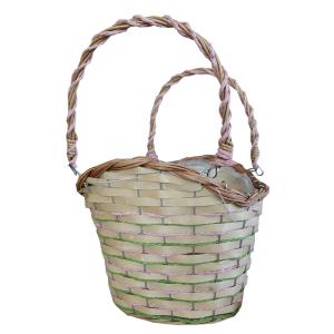 Набор корзин плетеных (ива) D41x15-39 см, D35x12-33 см, D30x10-28 см, 3 шт., кофейный - зеленый