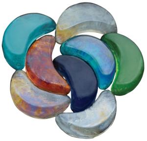 Грунт стеклянный плоский Месяц цветной