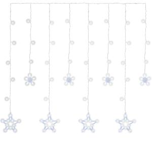 Гирлянда Звездное небо 2,5х1м прозрачный провод, хол. белый, переходник 8 режимов