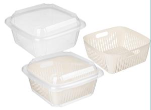 Контейнер 2,2л Bergamo квадрат с крышкой и вкладышем  в ассорт -10