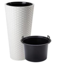 Раттана слим круглая 63-13,7л белый h79 d40-1 Польша