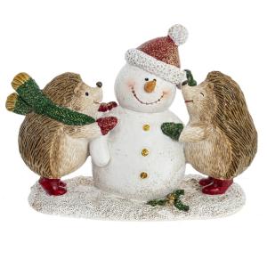 Фигурка декоративная Ежики, L16 W6,5 H11 см