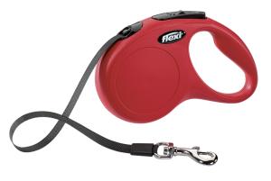 Рулетка-поводокд-собак Flexi New Classic S 8м до 12кг ТРОС, КРАСНЫЙ 1-12-22702
