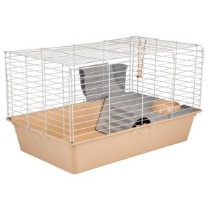 Клетка д-кроликов Роджер 80 №4 78х48хh47см складная, с этажом-домиком (миска, 2 кормушки) 1-1
