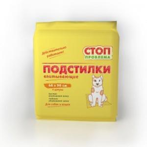 Пеленки Стоп Проблема 60х90 (4шт)/16