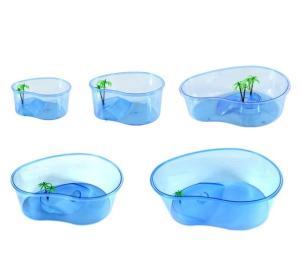 Черепашатник открытый из жесткого пластика с островком 20х15х10см