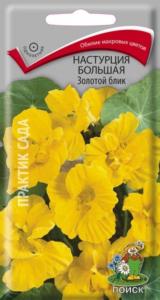 Настурция Золотой Блик большая 1г Одн 150см (Поиск)