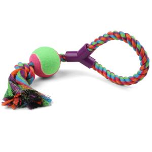 Игрушка текстиль Верёвка с петлёй, мяч d6,5/38см