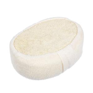 Мочалка из люфы, спонж мягкий с х-б 11х15х5см-30