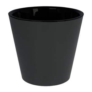 Розмарин кашпо со вставкой  Rosemary, 16л, d33см, на колесиках, черный