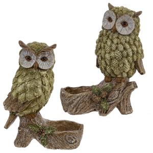 Подсвечник, Сова, L10,5 W6 H13,5 см, 2в.