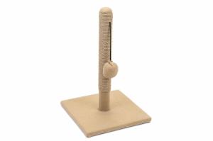 ECO Когтеточка-столбик с игрушкой 30*30*h50см (столбик джут, фетр) бежевая