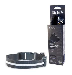 Ошейник RICHI USB 32-34см (S) черный со свет. лентой, 3 режима, зарядка от USB-2014 Ошейник RICHI USB 32-34см (S) черный со свет. лентой, 3 режима, зарядка от USB-2014