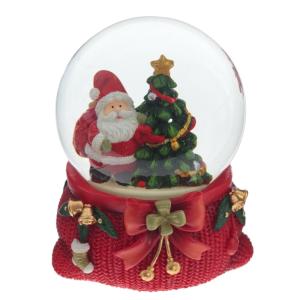 Фигурка декоративная в стекл. шаре Дед Мороз, D6 см, L7 W7 H8,5 см