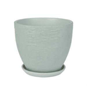 Лофт 4 горшок с поддоном 2,5л d18 h16см высокий овал зеленый