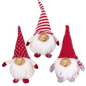 Игрушка набивная Гном, L8 W8 H17 см, 3в.