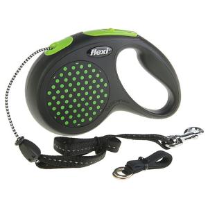 [94019]  Flexi Design   XS 3м до 8кг поводок-рулетка ТРОС, ЗЕЛЁНЫЙ 1-12