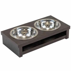 Подставка напольная 2*0,25мл,нерж.миски ВЕНГЕ