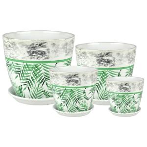 Бутон ПАЛЬМА к-т из 4-х серебро