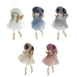 Декор подвесной Ангел, L8 W4 H17 см, 5в.