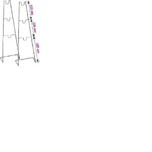 Держатель-подставка для линейной фитолампы 3-х уровневый комплект из 2-х штук 1/5 Успех