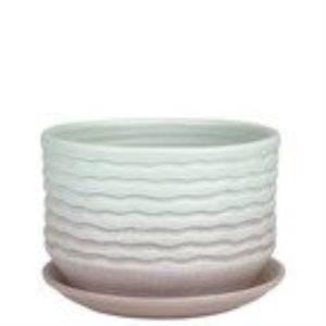 Горшок ЗЕФИР плошка d17см мята-розовый