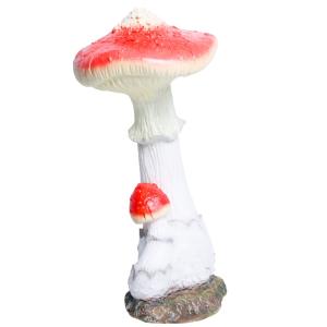 Фигура садовая Гриб поганка двойной  большой L22W22H45см (ПОЛИСТОУН)