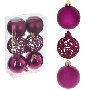 Шар, набор из 6-ти шт,  L6 W6 H8 см