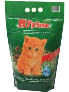 Наполнитель Мурзик Лесной древесный 4л/4