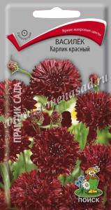Василек Карлик Красный махровый 0,1г Одн 25см (Поиск)