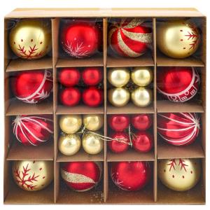 Шары набор Яркий праздни (уп.44шт) красн. золото