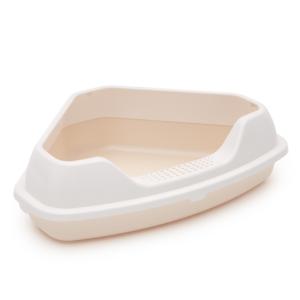 Туалет угловой с высокими бортами 55,5х41,5х15см бежевый 1-12