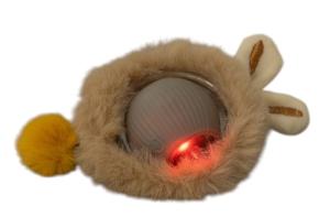 Игрушка WOGY д/кошек интерактивная Шар-зайка 17х10х5см с хвостиком 3 режима интенсивности игры, USB-