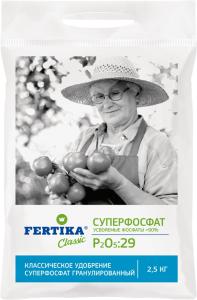 Суперфосфат гранулированный 2,5кг (P-26%) 5-500 Фертика 