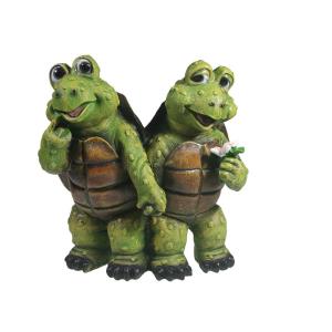 Фигура садовая Две черепашки L20 W11 H21см (ПОЛИСТОУН)