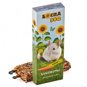 Лакомства д/шиншилл, дегу Палочки с овощами 2шт 90г БОСПА ЭКО 1/60