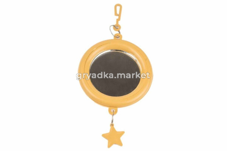 Игрушка д-птиц Зеркало круглое с пластик подвесом 1-1