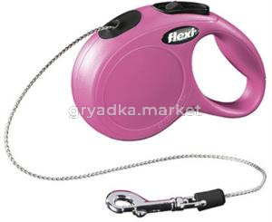 рулетка-поводок Flexi NEW CAT  3м до 8кг  ТРОС РОЗОВЫЙ1-12  