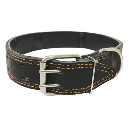 Ошейник кожаный 45мм двухслойный-ОК-45-К