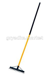 Грабли прямые 12 зубые силовые 340 мм ТОРНАДО с-ч -6